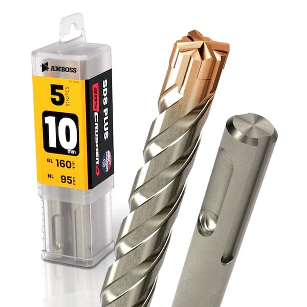 5x Bohrer SDS Plus Schaft - Ø:10 mm - GL: 160 mm