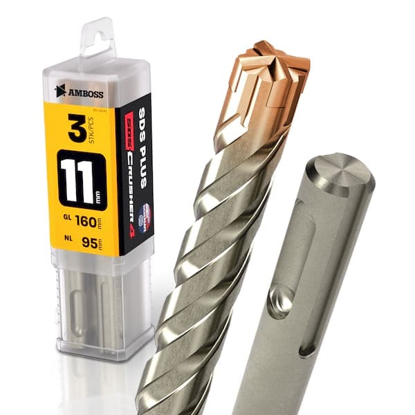 3x Bohrer SDS Plus Schaft - Ø:11 mm - GL: 160 mm