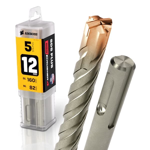 5x Bohrer SDS Plus Schaft - Ø:12 mm - GL: 160 mm