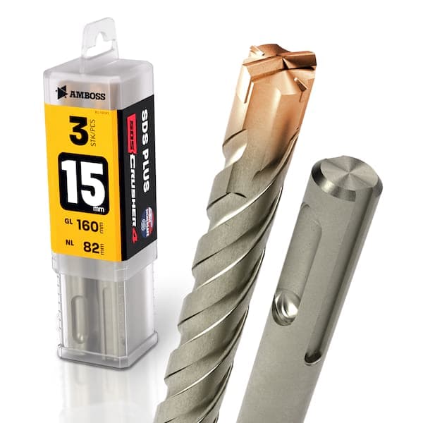 3x Bohrer SDS Plus Schaft - Ø:15 mm - GL: 160 mm