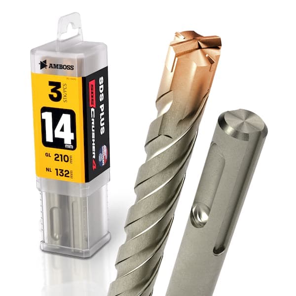 3x Bohrer SDS Plus Schaft - Ø:14 mm - GL: 210 mm