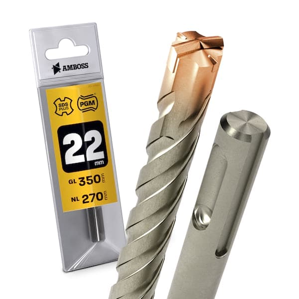 1x Bohrer SDS Plus Schaft - Ø:22 mm - GL: 350 mm