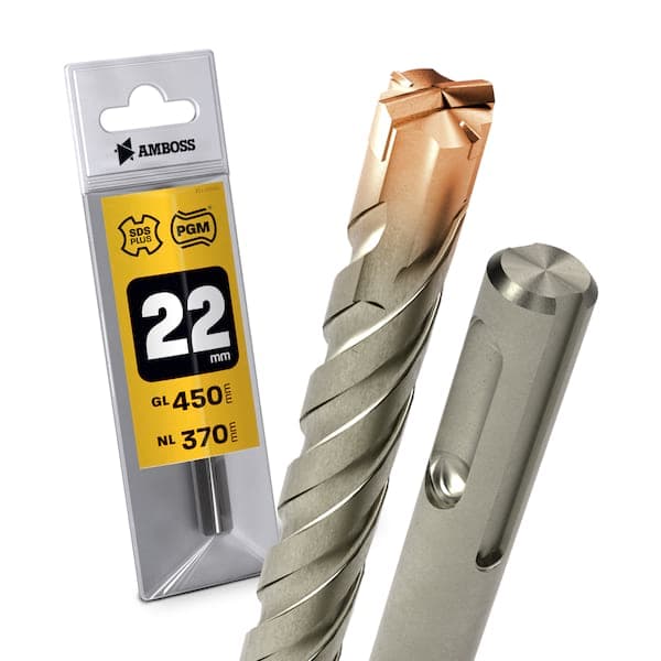 1x Bohrer SDS Plus Schaft - Ø:22 mm - GL: 450 mm