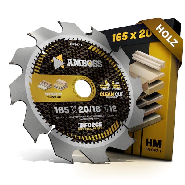 HM Kreissägeblatt - 165 x 1.5/1.0 x 20 Z12 WZ