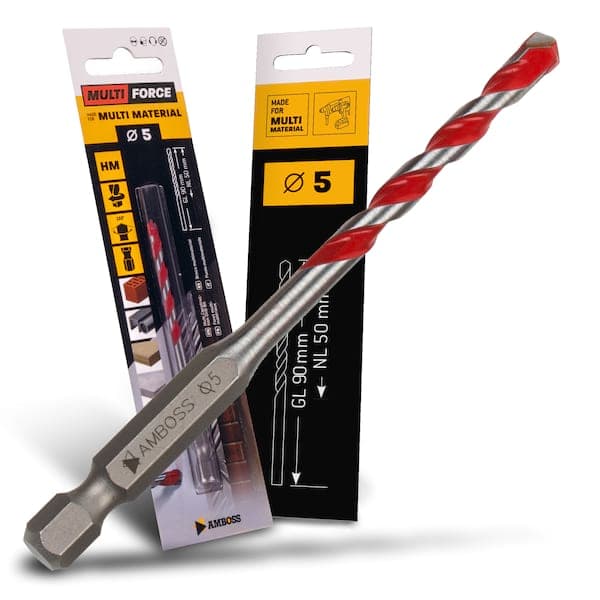 Amboss Multi Force Hartmetall Bohrer - Ø5 mm - GL: 90mm - NL: 50mm