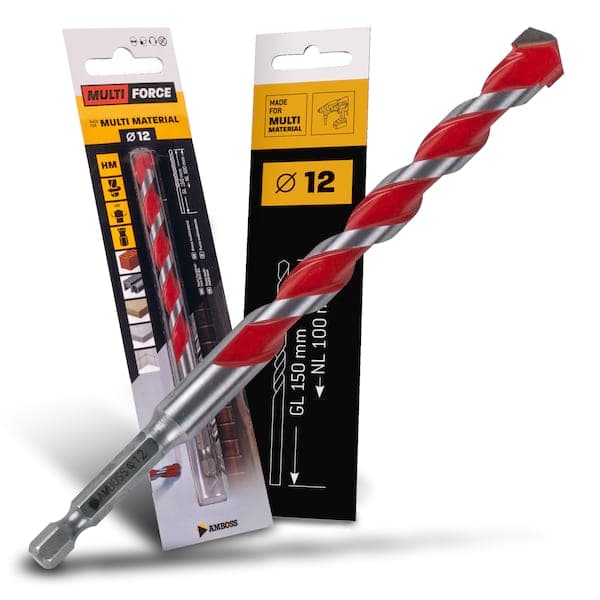 Amboss Multi Force Hartmetall Bohrer - Ø12 mm - GL: 140mm - NL: 90mm