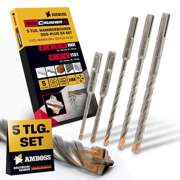 SDS-Plus 4 Schneider Set 5tlg GL110mm 5. 6mm GL160mm 6. 8. 10mm