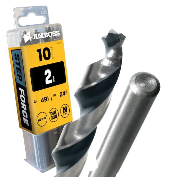 10 x HSS-G STEP Force Metallbohrer DIN 338 - Ø:2 mm