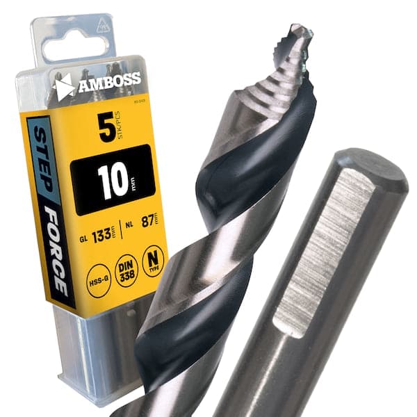 5 x HSS-G STEP Force Metallbohrer DIN 338 - Ø:10 mm