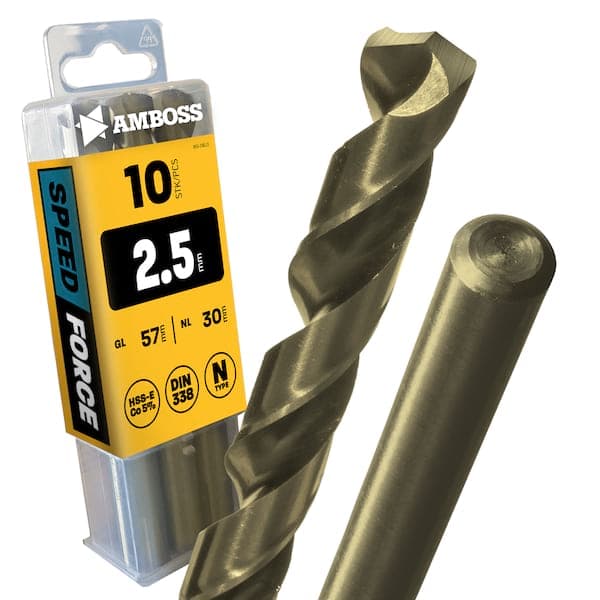 10 x HSS-ECo SPEED Force Metallbohrer DIN 338 - Ø:2.5 mm