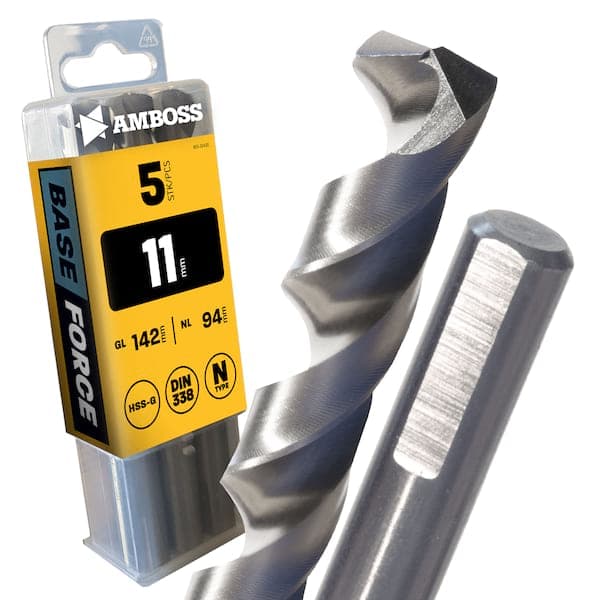 5 x HSS-G BASE Force Metallbohrer DIN 338 - Ø:11 mm