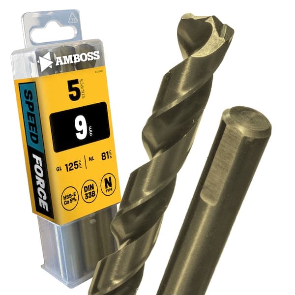 5 x HSS-ECo SPEED Force Metallbohrer DIN 338 - Ø:9 mm
