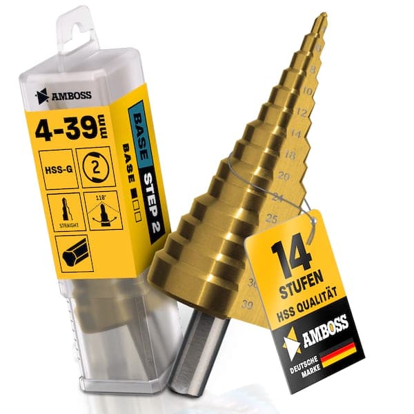 AMBOSS Stufenbohrer Base Step 2 HSS-G D:4-6-8-10-12-14-18-20-24-25-30-33-36-39mm