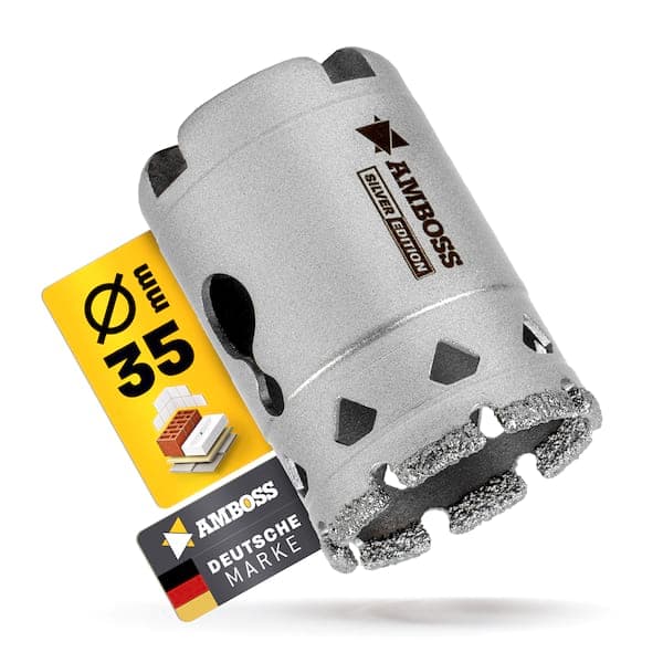 Amboss Silver Edition Diamant Lochsäge - Ø 35 mm - Schnitttiefe: 42 mm - ohne Aufnahme Zubehör
