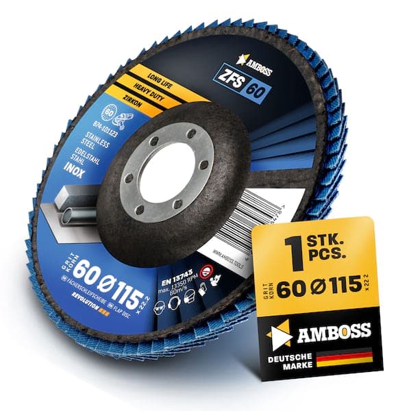 1x Amboss ZFS Fächerschleifscheibe Korn:60 Ø115mm