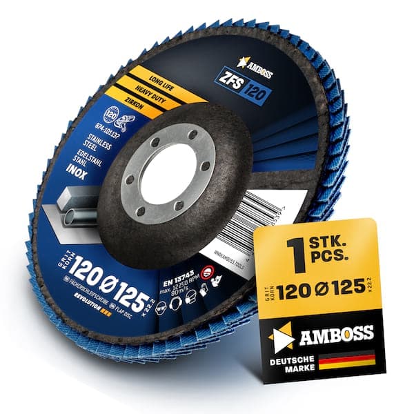1x Amboss ZFS Fächerschleifscheibe Korn:120 Ø125mm