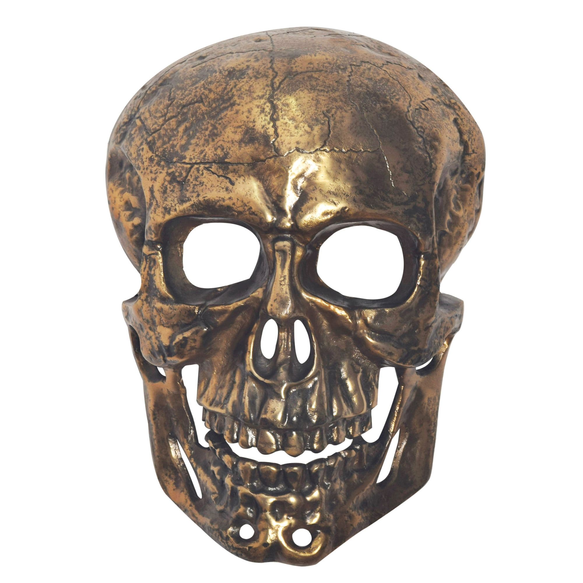 FineBuy Wanddeko Totenkopf Aluminium 41 cm Schädel Groß, Design Wanddekoration Metall Deko Alu Modern, Wohndeko Skull, Wandskulptur Dekoration Wohnaccessoire