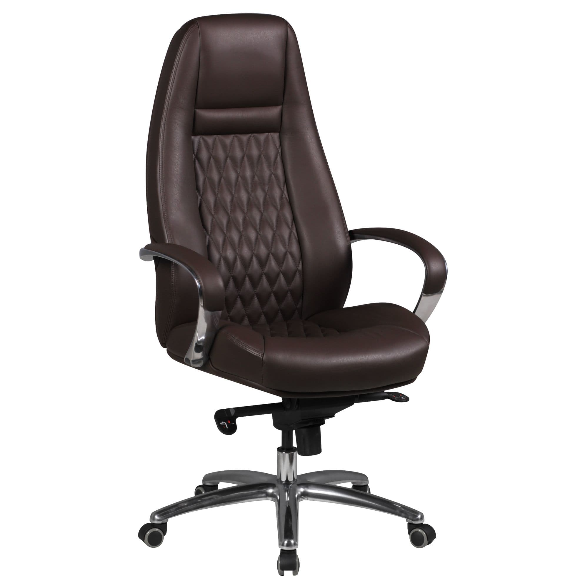 FineBuy AUSTIN Bürostuhl Echtleder Schreibtischstuhl ergonomisch Chefsessel edel Drehstuhl höhenverstellbar