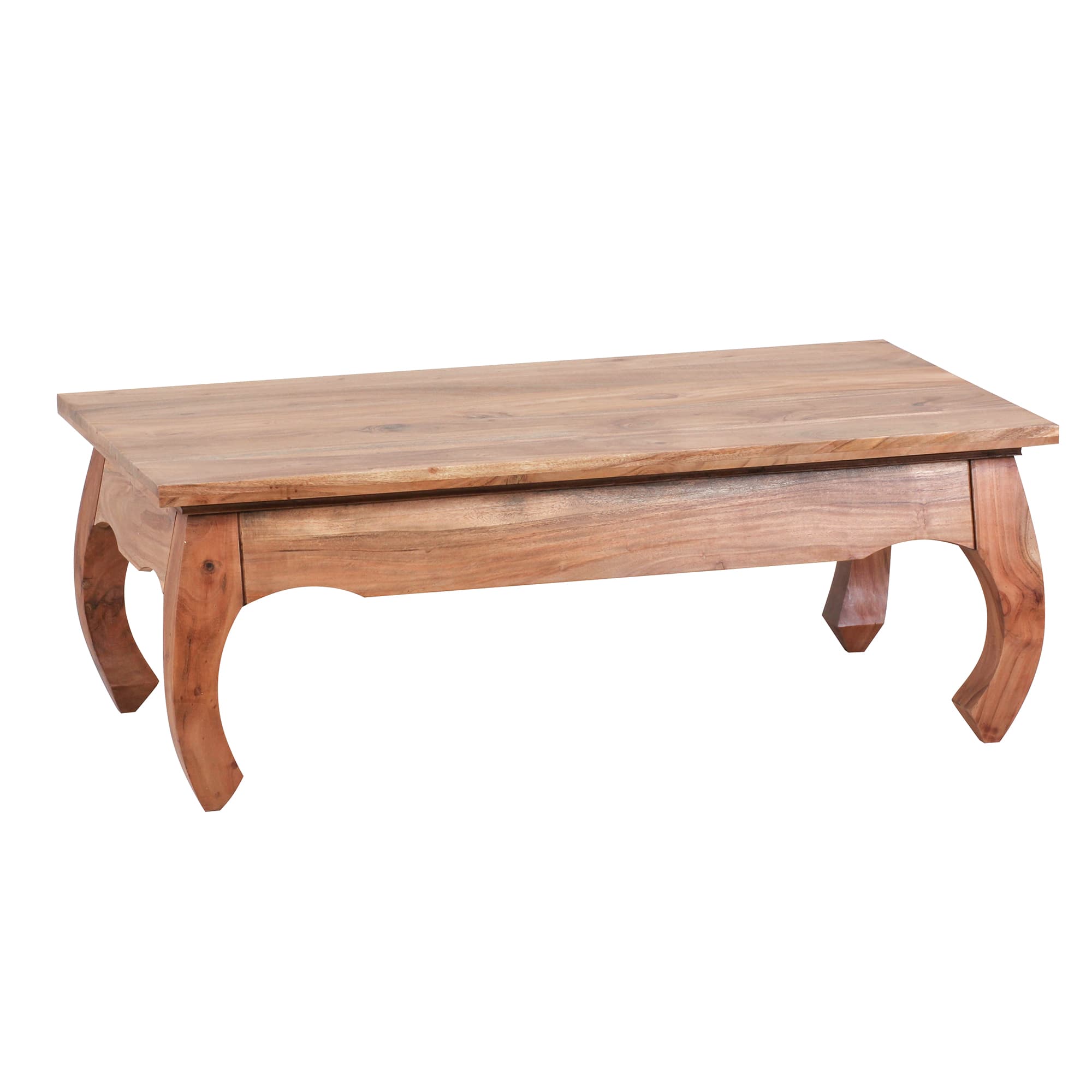 FineBuy Couchtisch Massiv-Holz 110 cm breit Wohnzimmer-Tisch Design dunkel-braun Landhaus-Stil Beistelltisch