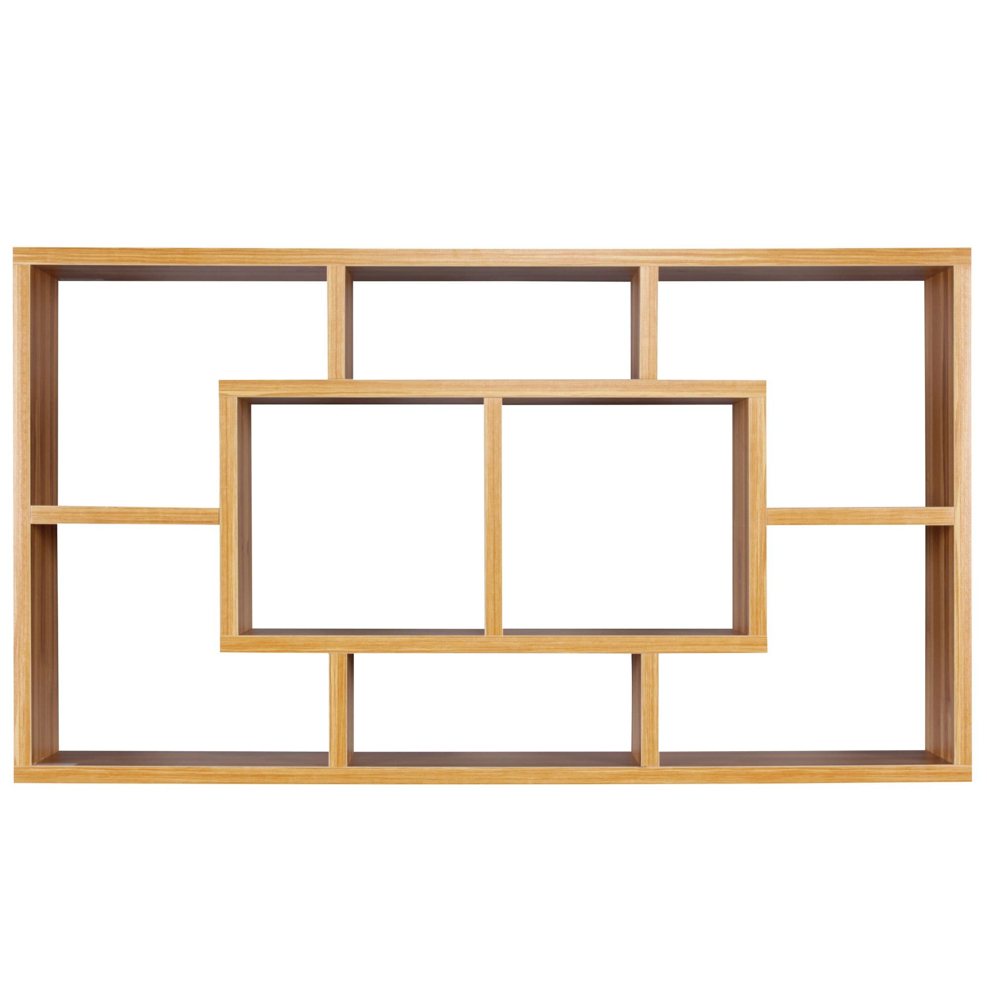 FineBuy Wandregal PAOLA 85 x 47,5 x 16 cm MDF-Holz Hängeregal modern, Design Wandboard freischwebend, Holzregal offen zum Hängen