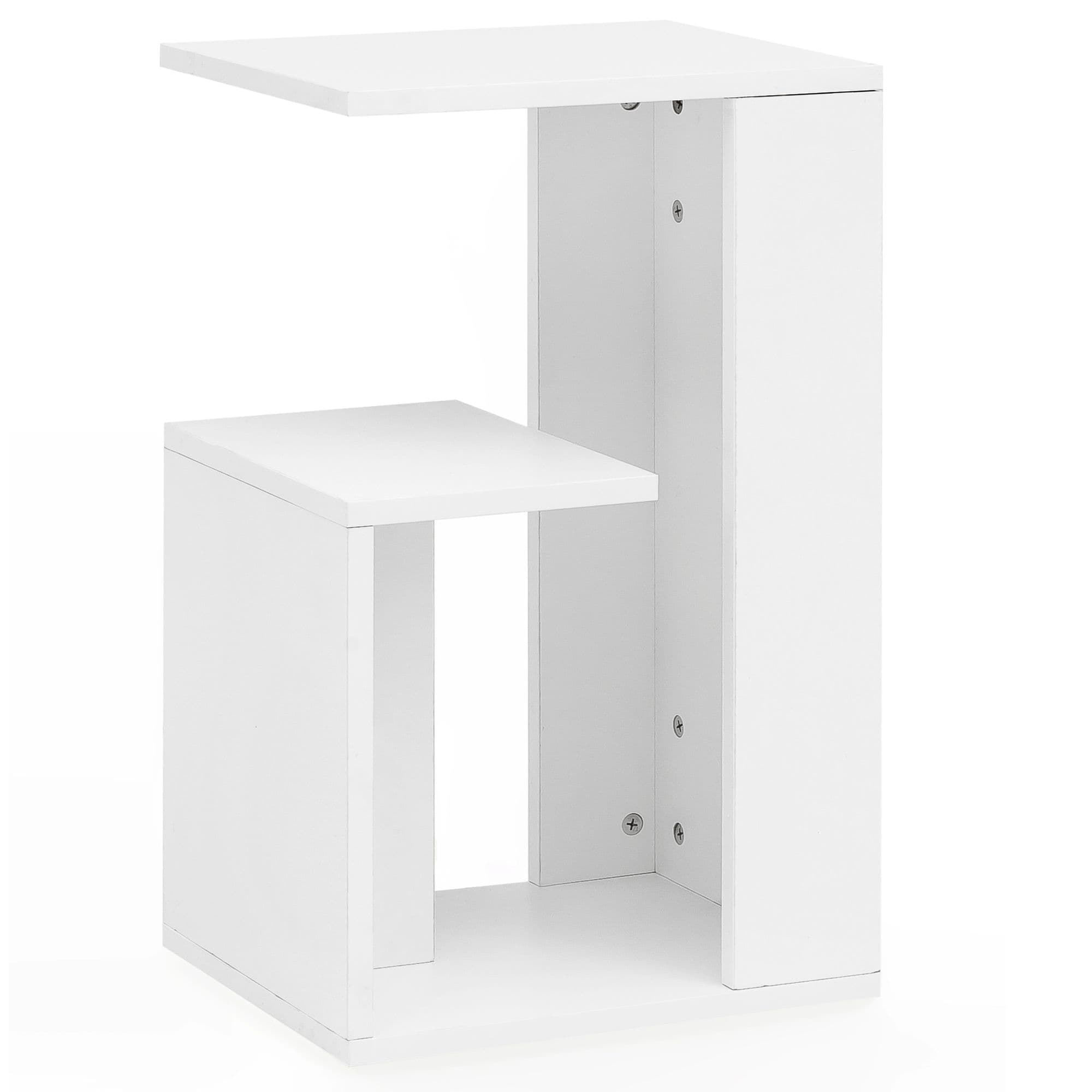 FineBuy Beistelltisch 35x61x30 cm Holz Design Anstelltisch Sofa, Couchtisch klein modern, Kleiner Wohnzimmertisch eckig, Sofatisch Ablagetisch hoch, Schmaler Tisch Wohnzimmer