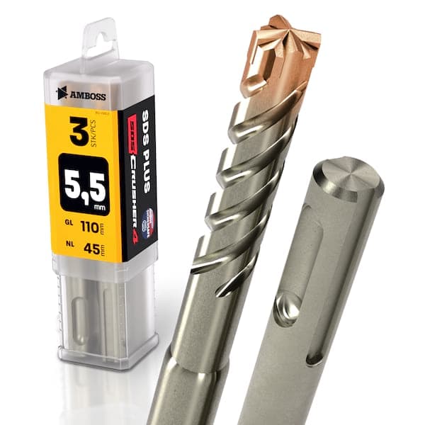 3x Bohrer SDS Plus Schaft - Ø:5.5 mm - GL: 110 mm