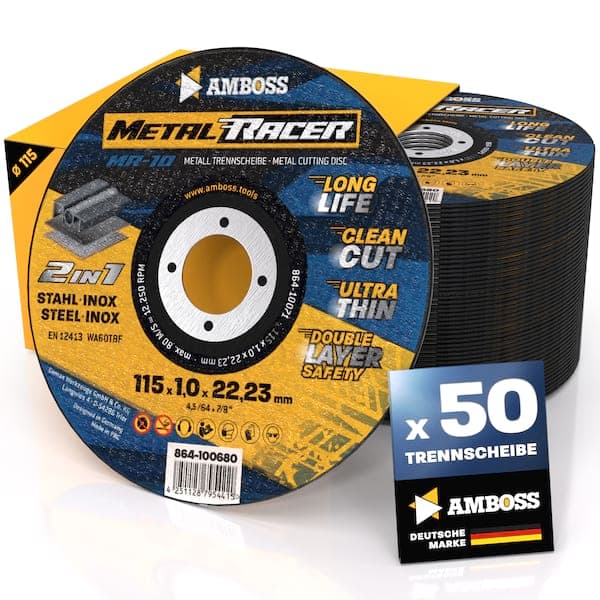 50x Amboss Metal Racer Trennscheibe | Ø115 mm - 1 mm - 22.23 mm |