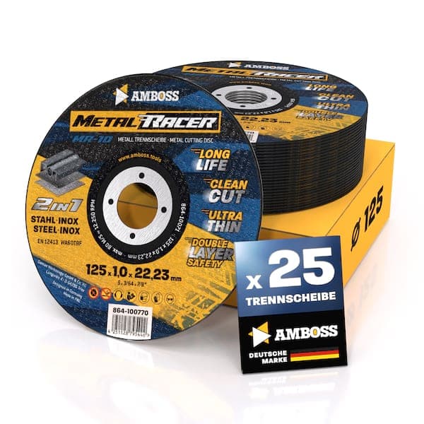 25x Amboss Metal Racer Trennscheibe | Ø125 mm - 1 mm - 22.23 mm |