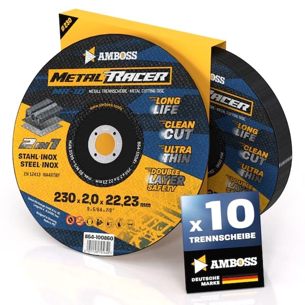 10x Amboss Metal Racer Trennscheibe | Ø230 mm - 2 mm - 22.23 mm |