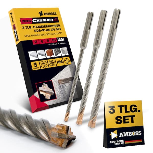 SDS-Plus 4 Schneider Set 3tlg GL160mm 6. 8. 10mm