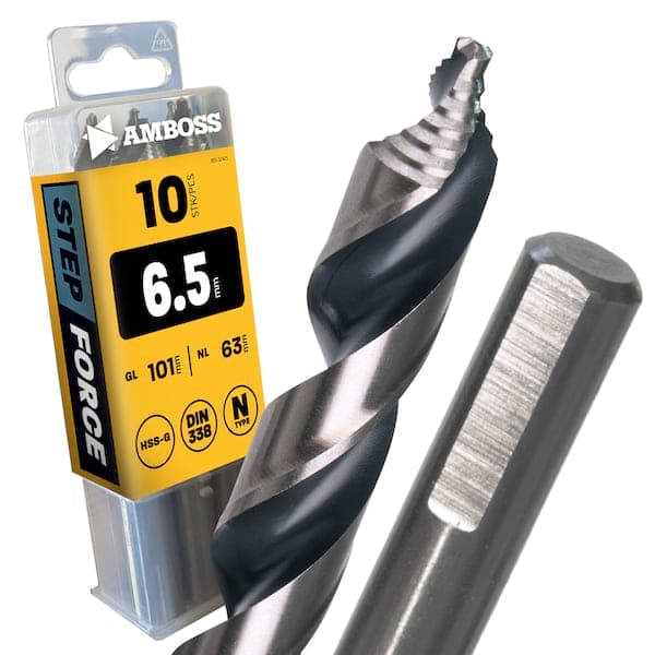 10 x HSS-G STEP Force Metallbohrer DIN 338 - Ø:6.5 mm