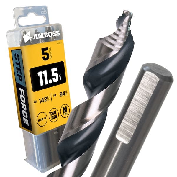 5 x HSS-G STEP Force Metallbohrer DIN 338 - Ø:11.5 mm