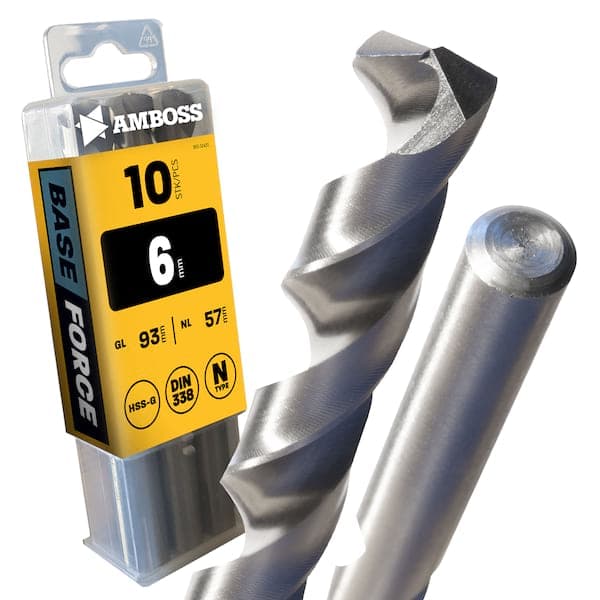 10 x HSS-G BASE Force Metallbohrer DIN 338 - Ø:6 mm