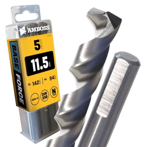 5 x HSS-G BASE Force Metallbohrer DIN 338 - Ø:11.5 mm