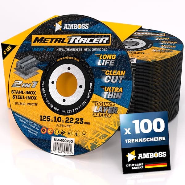 100x Amboss Metal Racer Trennscheibe | Ø125 mm - 1 mm - 22.23 mm |