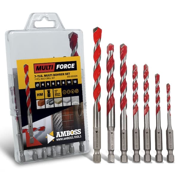 Amboss Mehrzweck Bohrer Satz 7-tlg. Ø 4.0-12.0 mm
