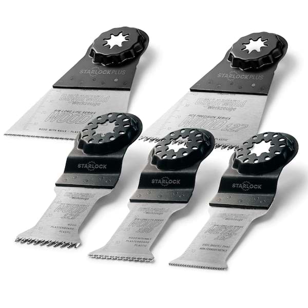 Multitool Starter Set 5-tlg. - Tauchsägeblatt Set - Bayerwald Werkzeuge - HCS und BiM Starlock
