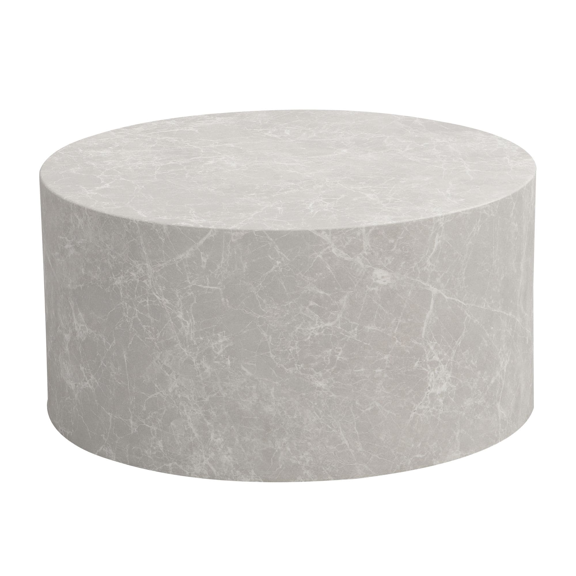 FineBuy Couchtisch MONOBLOC Rund 60 cm – Moderner Wohnzimmertisch in elegantem Design – runder Sofatisch, Loungetisch für Wohnzimmer