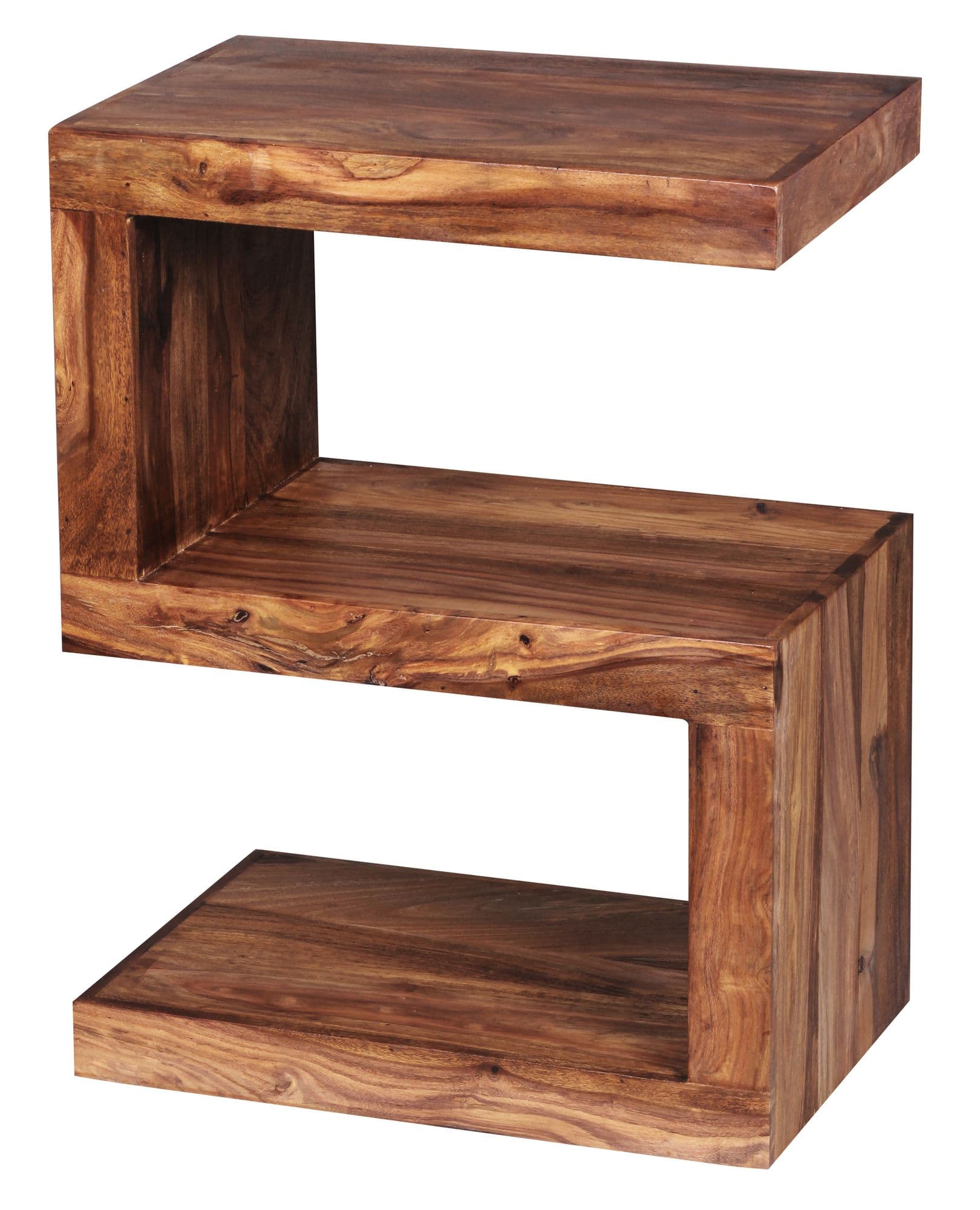 FineBuy Beistelltisch Massivholz