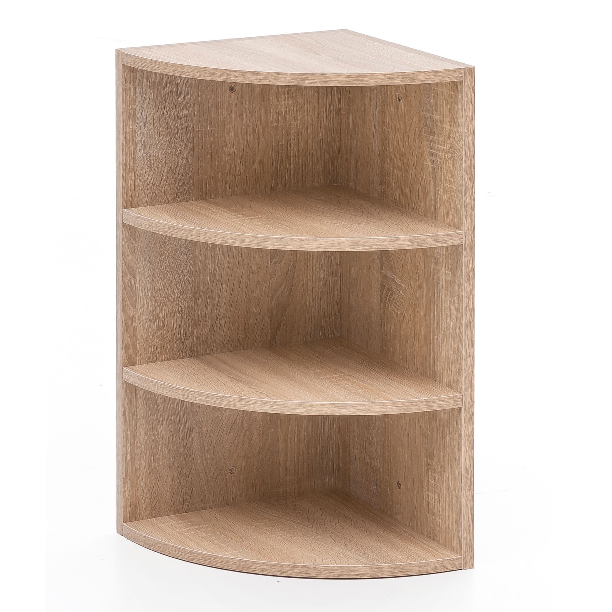 FineBuy Eckregal 30 x 60 x 30 cm in Holz, Wandregal - Winkelregal mit 3 Regal Ebenen, Küchenregal Hängend, Standregal Regal Bücherregal